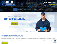 Tablet Screenshot of millerbrakeandmuffler.com